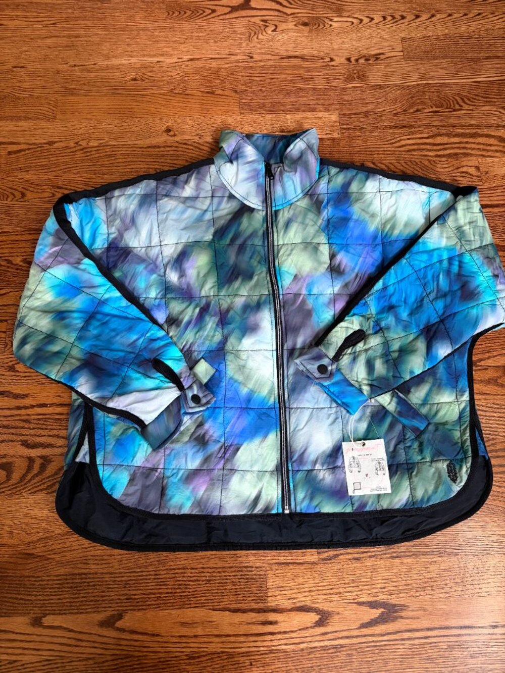Free People Size M Movement Pippa Printed Packable Puffer Jacket Blurry Flowers